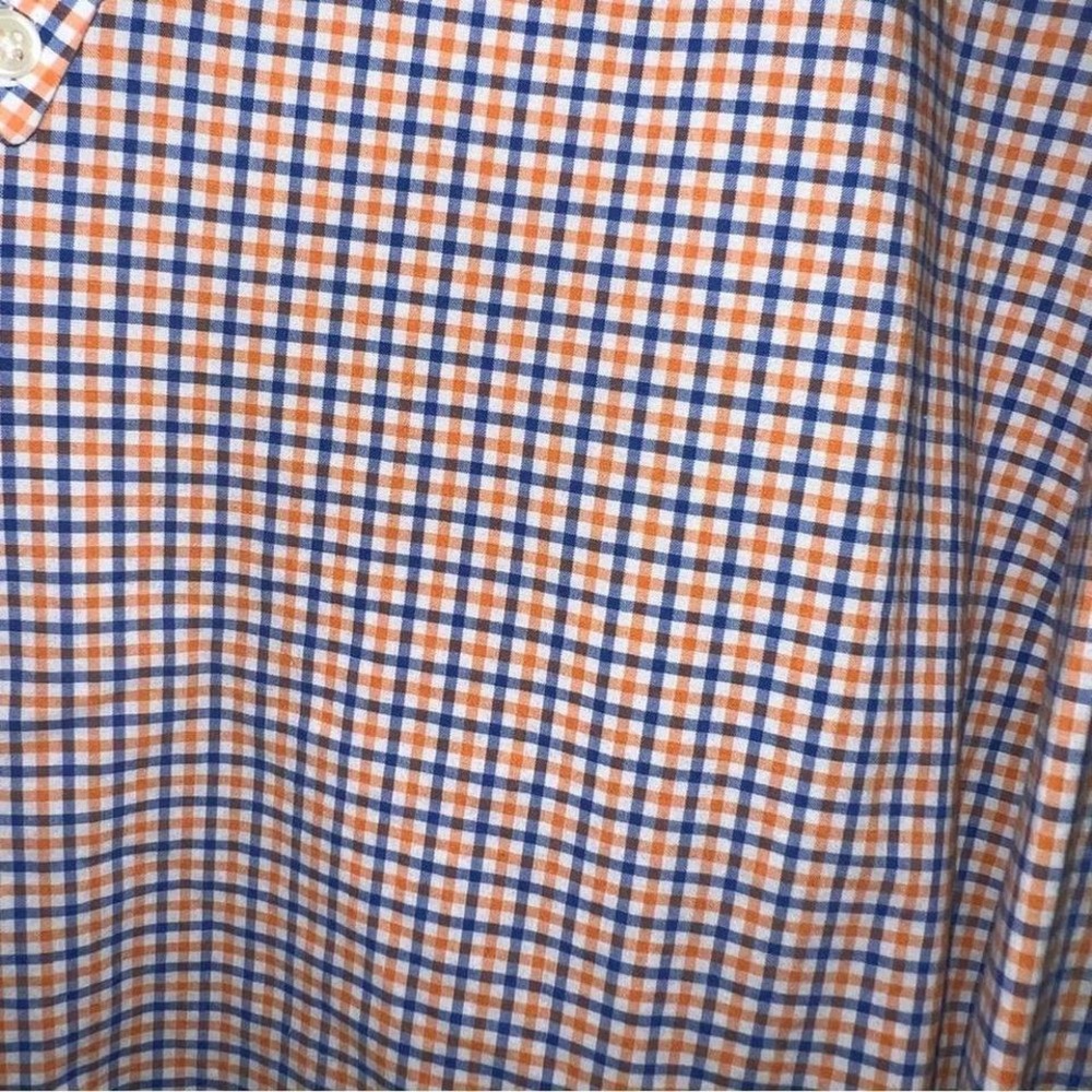 Polo Ralph Lauren Button-Down Shirt Blue Orange Tattersall Check 2XLT - Picture 4 of 8